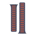 thumbnail image 2 of Compatible with Apple Watch Band 38/40/41/42mm(S10), Bicolor Silicone Magnetic Adjustable Strap for iWatch Ultra SE Series 10 9 8 7 SE 6 5 4 3 2 1, Breathable Sport Band, Dark Blue+Orange, 2 of 8