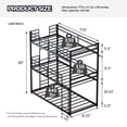 thumbnail image 3 of Leumius Triple Bunk Bed for 3 Kids/Teens,Bunk Bed Twin Over Twin Over Twin,Heavy Duty Metal Bed Frame with Guardrail and Ladder, No Box Spring Needed,Black, 3 of 12