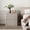 Grey, variant on SICOTAS Fluted 2 Drawer Nightstand Set of 2, 22.75" W Small Modern Bedside Table with Large Handless Drawers, Curved Edge Design, Wooden End Table for Bedroom, Living Room, Grey