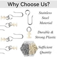 thumbnail image 2 of 80 Pcs Curtain Hooks and Gliders Set, Stainless Steel Shower Curtain Hooks, Plastic Curtain Rail Gliders and Pin Hooks, 2 of 4