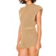 thumbnail image 2 of VISgogo Conjunto de Traje Femenino de 2 Piezas, Tops Cortos de Punto Sin Mangas con Cuello Redondo de Color Sólido + Pantalones Cortos para Verano, S/M/L/XL VISgogo  moda, 2 of 5