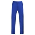 thumbnail image 4 of YDDIAN Mens Classic Suit Pants Straight Fit Modern Formal Dress Pants Separate Trousers Royal Blue 31, 4 of 5
