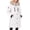 Dove White, variant on Womens Puffer Coat with Hood - Long Heavyweight Winter Parka, Faux Fur