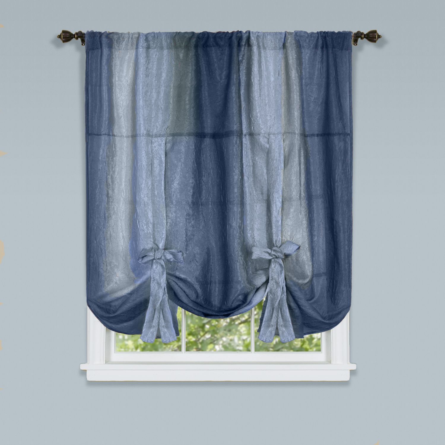 Royal Bath Traditional Elegance Ombre Tie-Up Shade 50 x 63 Blue