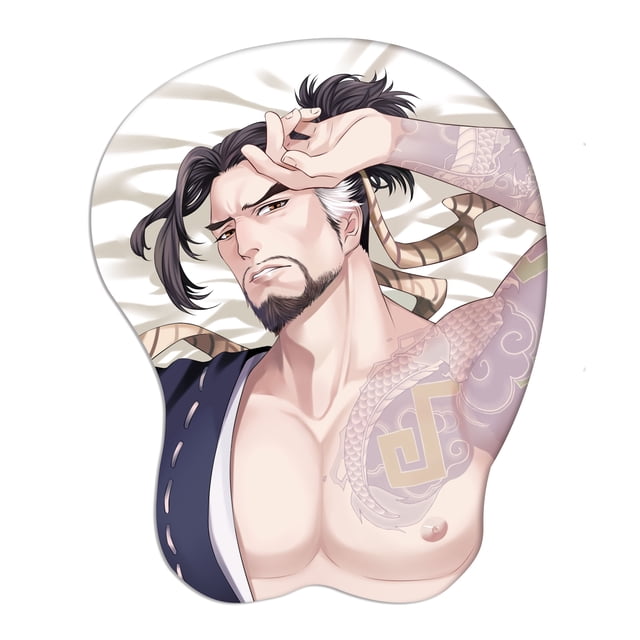 Hanzo D.VA MEI Mccree Genji Anime 3D Oppai Mouse Pad, alta definición Gaming, reposamuñecas LIUWENJING unisex