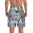 thumbnail image 3 of Yiaed Cute Dog Faces Print Men's Swim Trunks with Lining Quick Dry Sports Shorts Beach Shorts Boardshorts-X-Large, 3 of 5