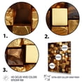thumbnail image 3 of Designart "Abstract Cubes in Black and Gold II" Geometric Canvas Wall Art - Modern Gold Abstract Geometric Bedroom Canvas Wall Art, 3 of 6
