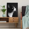 thumbnail image 5 of Black White Cat Portrait Canvas Wall Art Print, Living Room Bedroom Cafe Interior Decor, 5 of 8