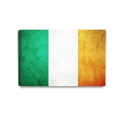 DECORARTS - Flag of Ireland Wall Art. Giclee Canvas Prints for Home Wall Decor 36x24