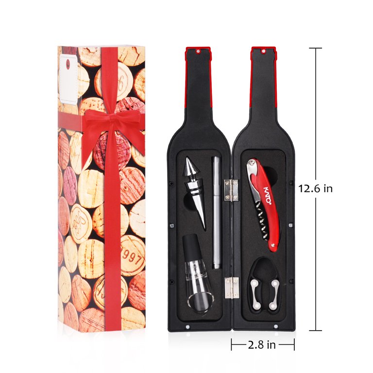 Kato, Wine Accessory Set, Corkscrew & Foil Cutter Kit, 5 pcs