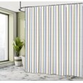 thumbnail image 4 of Ambesonne Vintage Shower Curtain, Nostalgic 70s Stripes Lines, 69"Wx84"L, Dark Green, 4 of 4