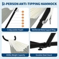 thumbnail image 4 of Hamac Double avec Support, Acier Portable Robuste pour Patio Intérieur/extérieur, Sac de Transport, Capacité de 450 lb., 4 of 6