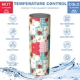 thumbnail image 5 of Pioneer Flower Floral Print Pattern 20oz Skinny Tumbler with Straw & Lid, Double Wall Vacuum Insulated Cup, Leak-Proof, Cup Holder Friendly, Hot 6H Cold 12H, 5 of 6