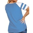 thumbnail image 2 of Vergoodr Plus-Size Tops for Women Summer V Neck T Shirts Color Block Raglan Tees, 2 of 5