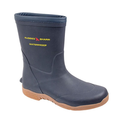 RUGGED SHARK Men's Great White Fishing Boots, Waterproof Deck Boots