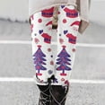 thumbnail image 2 of Mingw Ladies' Christmas Printed Leggings High waist Tight Athletic Yoga Pants Y2K Snowflake Printed Trousers,Multicolor,S, 2 of 5