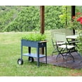 thumbnail image 4 of Herstera Garden Trolley Raised Planter 29.5" W x 13.7" D x 31.5" H - Anthracite, 4 of 9