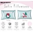 thumbnail image 3 of Hello Kitty Holiday Blue Reversible Silky Satin Pillowcase, Standard Size, 2-Pack, 3 of 5