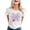 White, variant on Womens T Shirt Crew Neck Printed Soft Knit Basic Fashion Staple Beach Vacation Essentials,Navy,2XL