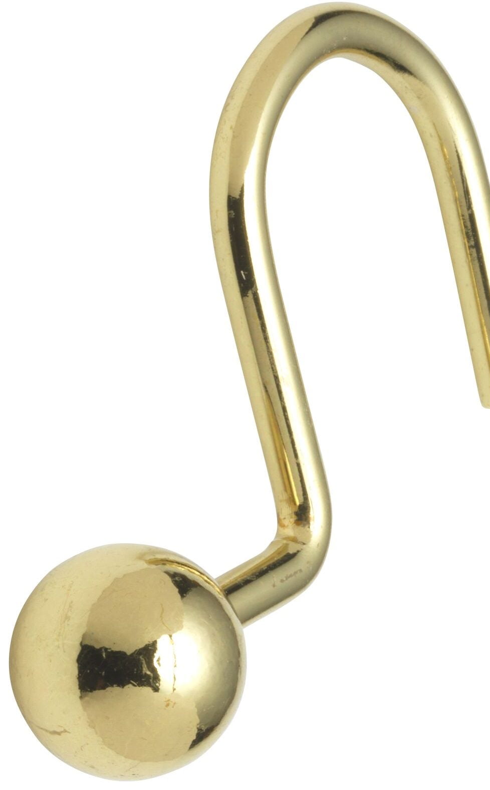 Royal Bath Ball Type Brass Heavy Weight Metal Shower Curtain Hooks, Set Of 12