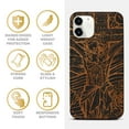thumbnail image 4 of Case Yard Wooden Case for iPhone-12-Mini Soft TPU Silicone cover Slim Fit Shockproof Wood Protective Phone Cover for Girls Boys Men and Women Supports Wireless Charging Jesus Design, 4 of 7