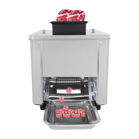 TFCFL Electric Meat Cutter Slicer Stainless Steel Kitchen Automatic Meat Cutting Machine 7mm 850W 110V