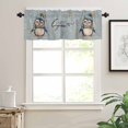 thumbnail image 7 of Christmas Watercolor Kitchen Curtains and Valances Set, Penguins and Snowflakes Blue Rod Pocket Window Valance 18 Inch Window Curtain Panels for Living Room Bedroom Laundry, 27.5x36in, 3 Pieces, 7 of 7