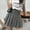 Gray, variant on Girls Women High Waisted Plain Pleated Skirt Skater Tennis School Uniforms A-line Mini Skirt Lining Shorts