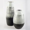 thumbnail image 3 of Mercana Tanami II Short Dark Brown/White Glazed Ceramic Vase, 3 of 4