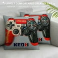 thumbnail image 3 of JEUXUS Gamer Throw Pillow Covers,Gaming Cushion Case for Home Living Room Decor, Modern Game Console Controller Red White Black Decorative Throw Cushion Case,, 3 of 5