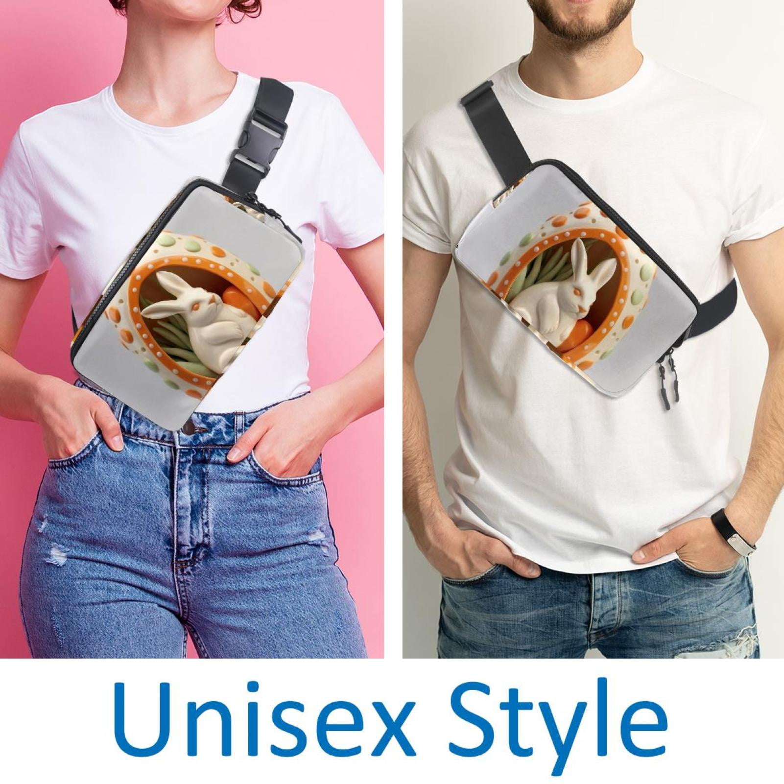 Easter Lightweight Adjustable Running Belt with Extension Strap - Unisex Fanny Pack Belt Bag