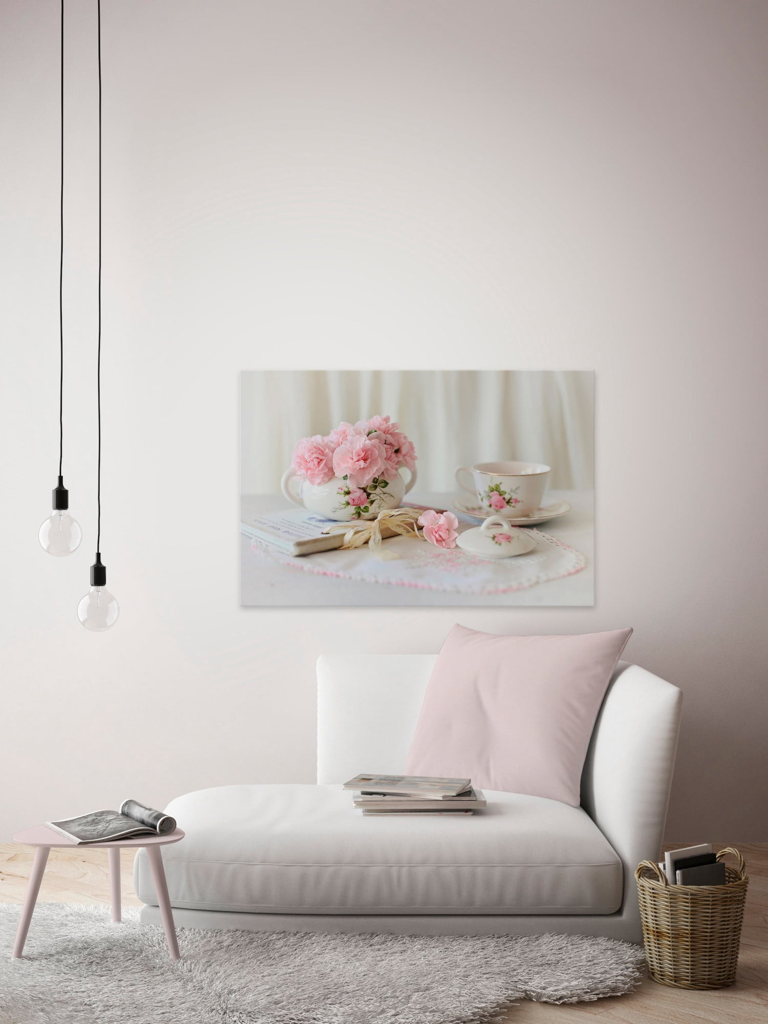 "Pink Tea Party" Painting Print on Wrapped Canvas