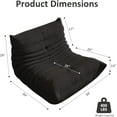 thumbnail image 2 of Bean Bag Chair, Oversized Bean Bag Chair for living Room, Fireside Chair for adults with Memory Foam Filled, Big Accent Sofa Lounge Floor Sofa for Gaming, Reading, Relax, No Assembly Required, 2 of 9