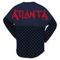 thumbnail image 3 of Women's Fanatics Navy Atlanta Braves Checker Print Long Sleeve T-Shirt, 3 of 3