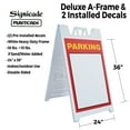 thumbnail image 2 of Parking Variable 24" x 36" Double Sided A-Frame Sidewalk Sign Includes 2 Installed Decals | Foldable Portable White Signicade Sandwich Board | Event Pricing Clear Signage Durable Design, 2 of 6