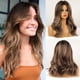 thumbnail image 2 of Europeo y el estilo de la peluca de las mujeres de longitud media peluca rizada natural de la cara en forma de onda grande peluca Set, 2 of 8