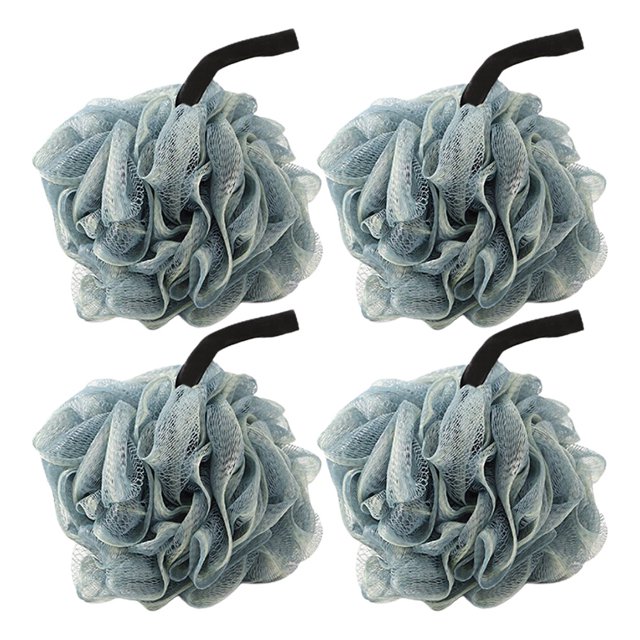 4 bolas de baño de colores degradados, bolas de tenis de burbujas súper suaves, flores de baño de alta calidad que no se dispersan, baño de frotamiento de doble propósito, bolas de baño grandes