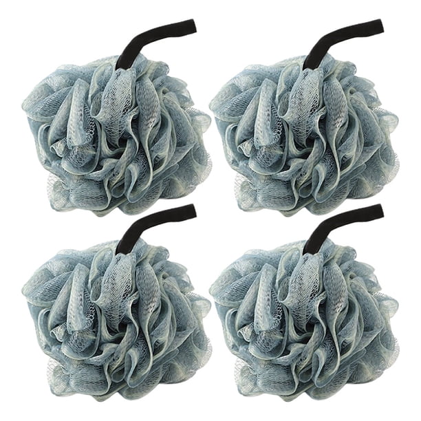 4 bolas de baño de colores degradados, bolas de tenis de burbujas súper suaves, flores de baño de alta calidad que no se dispersan, baño de frotamiento de doble propósito, bolas de baño