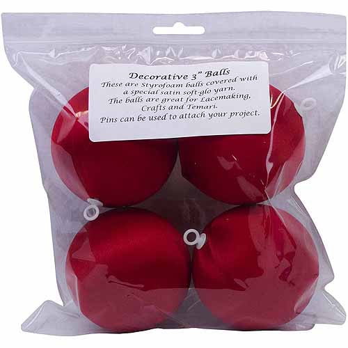 Satin Balls, 3", 4pk