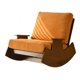 thumbnail image 4 of Mecedora Sofá Salón Sofá Silla de Lectura Muebles Informales Elegantes Sillón Sofá Perezoso para Dormitorio Hogar Sala de Estar Al Aire Libre Pana Naranja, 4 of 8