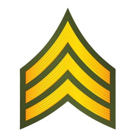Army Sergeant Rank Edible Cake topper fit 1/4 sheet cake or larger  fits 1/4 Sheet cake or larger