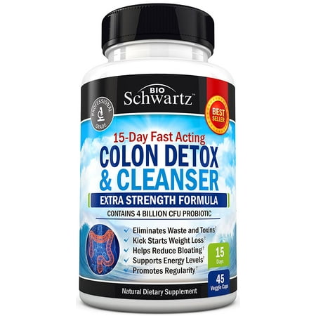 Cleanser & Detox For Weight Loss. 15 Day Extra Strength Detox Cleanse With Probiotic For Constipation Relief. Pure Colon Detox Pills For Men & Women. Flush Toxins, Boost Energy. Safe &