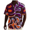 thumbnail image 2 of Bjutir Shirts For Men Short Sleeve African Dashiki Traditional Style Shirt Summer Hawaii Beach Holiday Ankara Floral Shirts 3Xl, 2 of 5