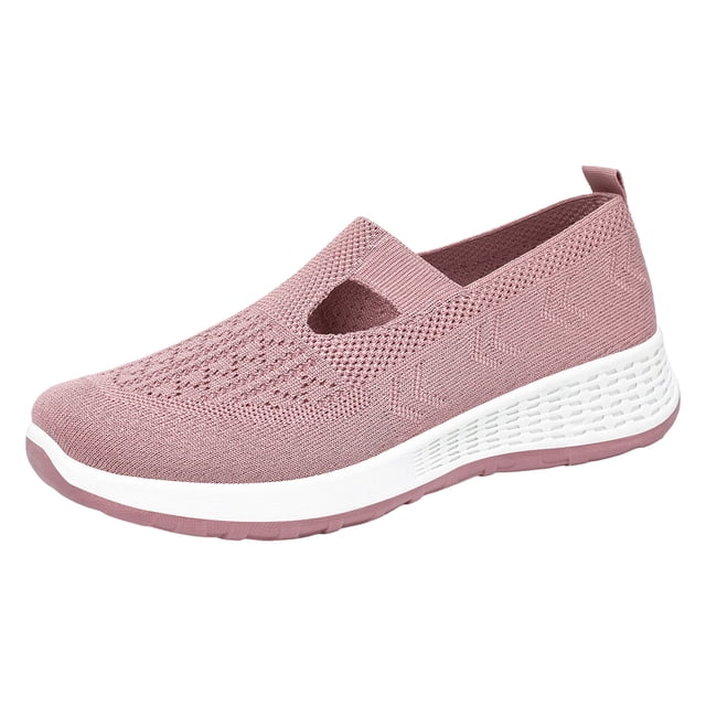 DXOUPM Chaussures à Enfiler pour Femmes en Maille Respirante Espadrilles Légères Marche Course Chaussures Rétro