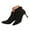 Black, variant on Mostsola Kitten Heel Ankle Boots for Women Side Zip Pointy Toe Bowknot Dress Booties Stiletto