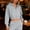 Gray plus size crop top hoodie a1, variant on Women Plus Size Fall Winter Hooded Zip Crop Top Casual Basic Solid Pullover Tops Hoodie Trendy Vacation Fashion Clothes, Silver XL