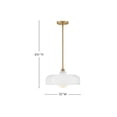 thumbnail image 4 of 83497LCB-CO Lark Maisie - 10W 1 LED Medium Pendant-6.75 Inches Tall and 15 Inches Wide-Lacquered Brass Finish-White Glass Color, 4 of 7