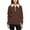 Brown, variant on ManxiVoo Women's Quarter-Zip Hoodie Brushed Fleece Long Sleeve Pocket Detail Comfort Fit Casual Winter Loungewear L Size Beige