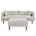 thumbnail image 2 of Modway Zoya Fabric Sofa and Ottoman Set in Heathered Weave Ivory, 2 of 10