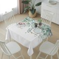 thumbnail image 6 of Sage Green Eucalyptus Leaves Table Cloth Waterproof Tablecloths, Spring Summer Botanical Rustic Tablecloth Dining Table Cover for Kitchen Party Tabletop Outdoor, Square Tablecloth 60x60 Inch, 6 of 9